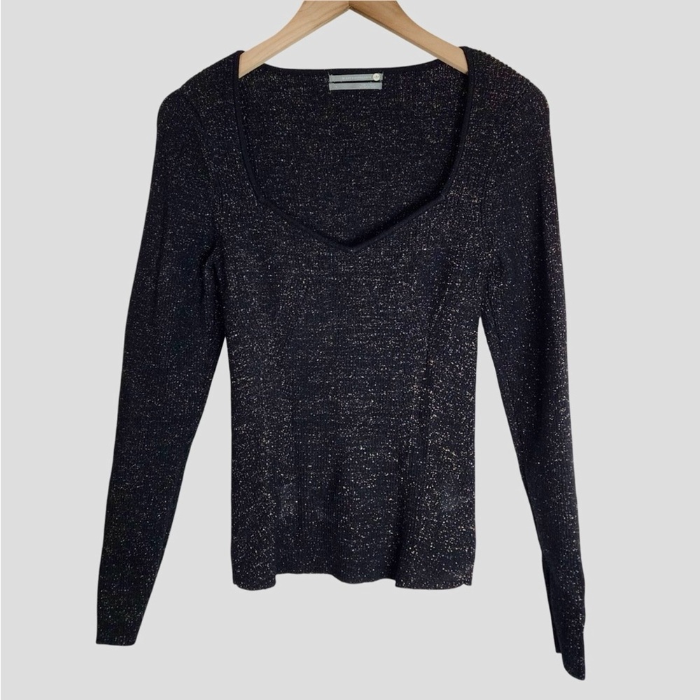 NWT Anthropologie Black Sparkle Sweater